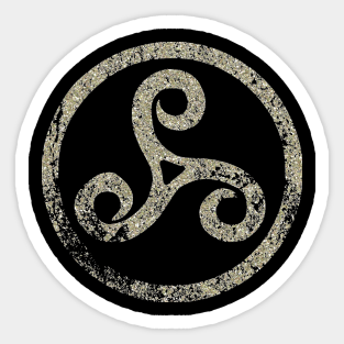 Celtic Sticker - Celtic Knot Triskele Traditional Manx Irish 3 Legs by Spottydogg Creatives